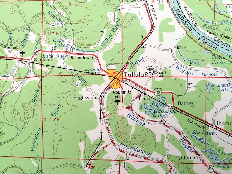 Van Winkle Edwards Mississippi 1962 US Geological Survey Topographic Map \u2013 Vicksburg Yazoo City Clinton Raymond Antique Jackson