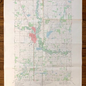 Antiker 1968er 1968Er 1968er 1968Er 1970er 1968 us-amerikanisches Historisches Landkarte – Mille Lacs, Isanti, Sherburne County, Baldwin, Spencer Brook, MN