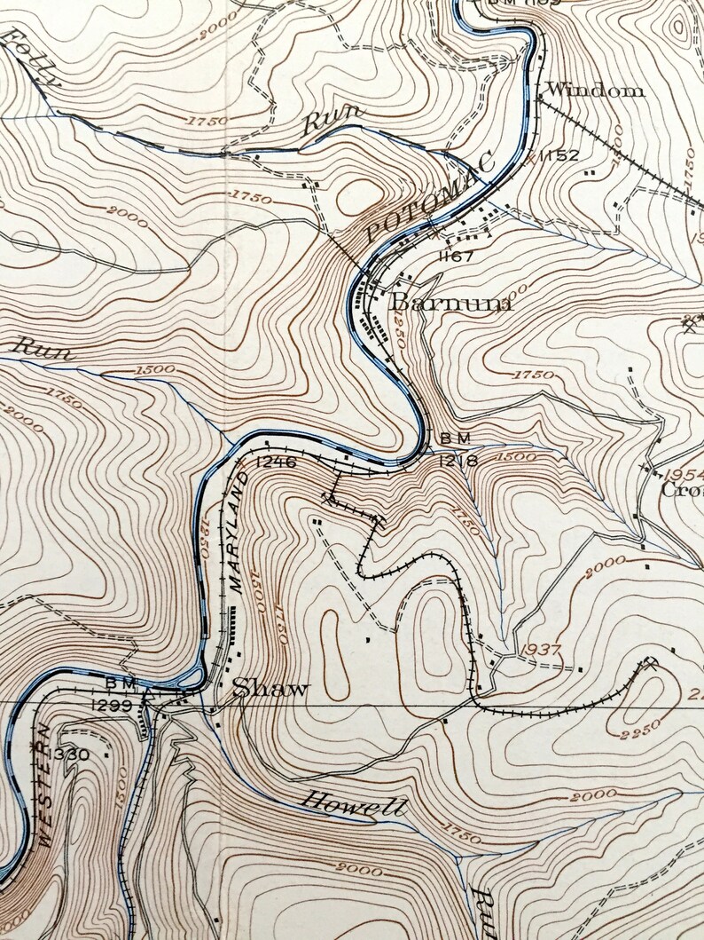 Antique Elk Garden West Virginia 1922 US Geological Survey Etsy