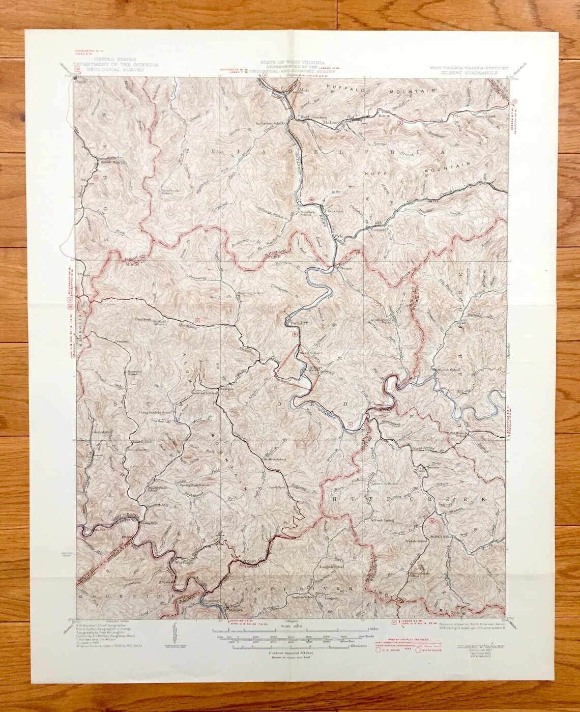 Antique Gilbert West Virginia 1927 US Geological Survey Etsy