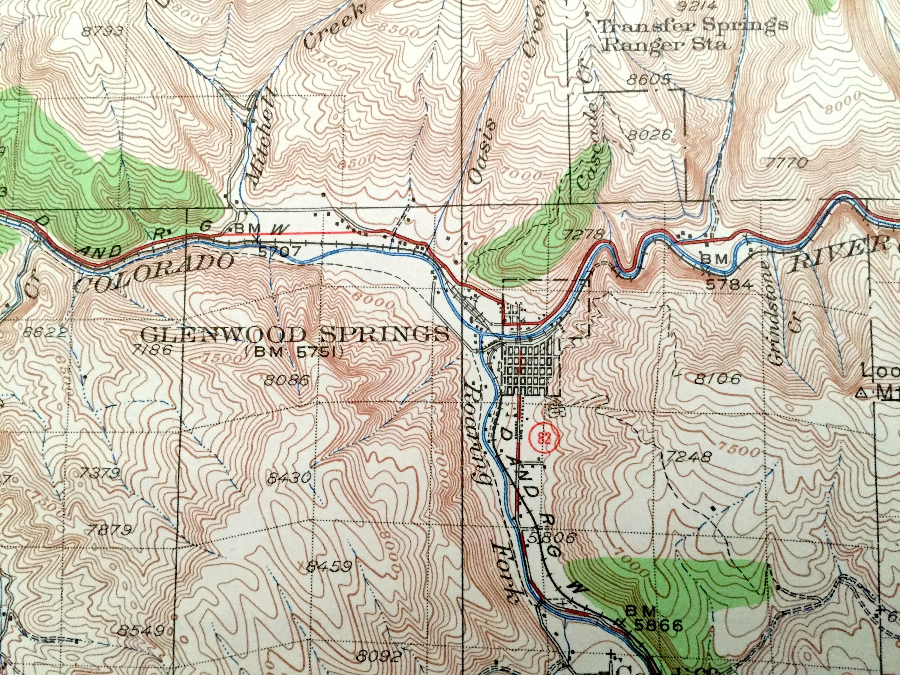Antique Glenwood Springs Colorado 1927 US Geological Survey Etsy