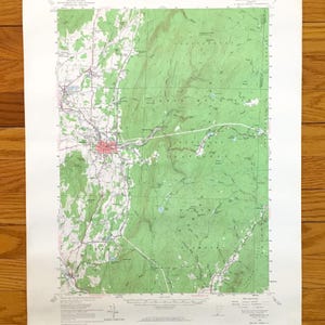 Antike Bennington, Vermont 1954 US Geologische Untersuchung Topograph - Karte - Shaftsbury, Glastenbury, Woodford, Pownal, Stamford Green Mountains VT