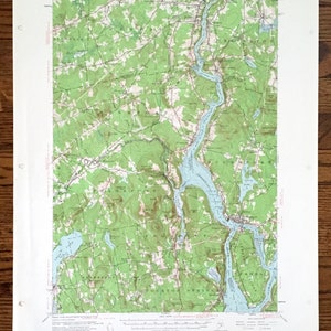 Antiker Bucksport, Maine 1955 USOgraphic Survey Topographic Map – Penobscot River, Aussicht, Orrington, Winterport Frankfort Swanville ME