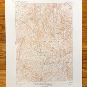 Antike Rocky Bar, Idaho 1894 US Geologische Untersuchung Topographische Karte - Elmore, Boise, Alturas County, Featherville, Graham, Geisterstadt ID