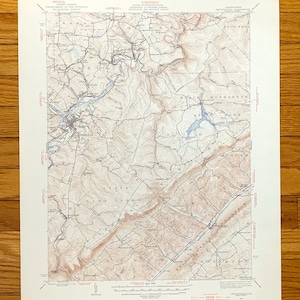 Antique Philipsburg, Pensilvania 1939 Mapa topográfico del Servicio Geológico de EE. UU. – Clearfield, Condado central, Morris, Cooper, Black Moshannon, PA