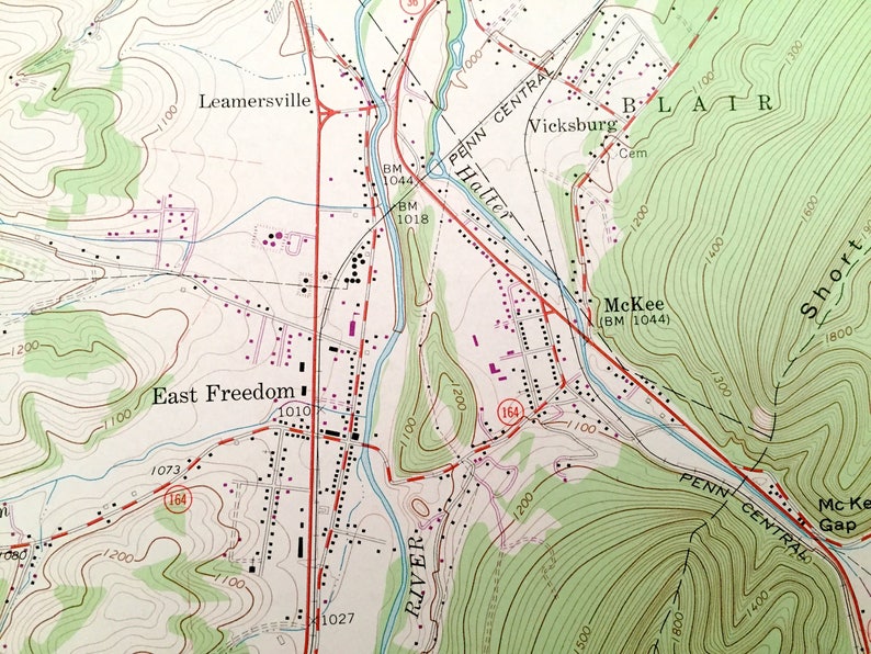 Antique Roaring Spring Pennsylvania 1963 US Geological Survey Etsy