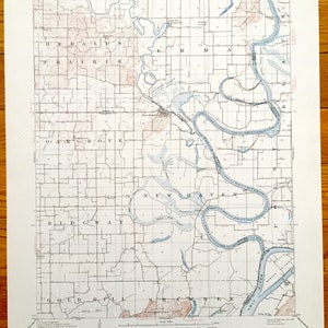 Antike New Haven, Illinois 1906 US Geologische Übersicht Topographische Karte - Concord, Oak Grove, Emma, Point Black Cottonwood Indiana Kentucky IL