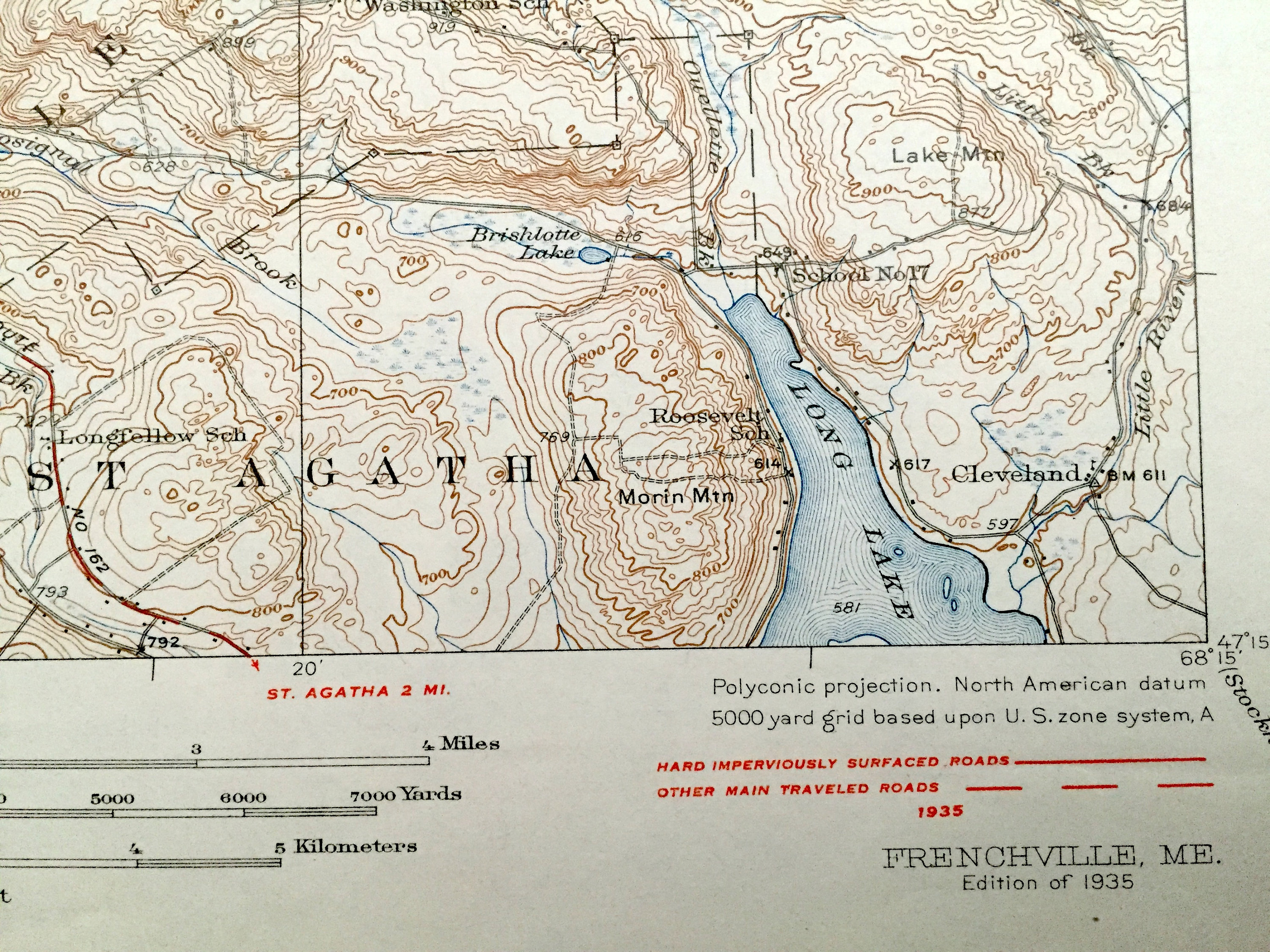 Antique Frenchville Maine 1935 US Geological Survey Etsy UK