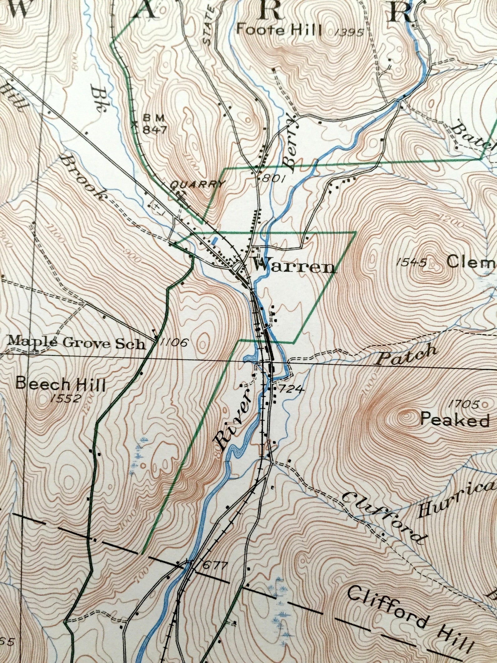 Antique Rumney New Hampshire 1932 US Geological Survey Etsy