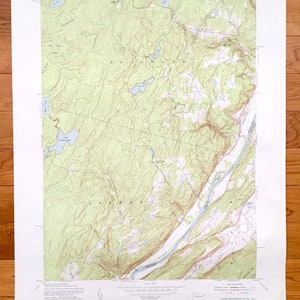 Antique Lake Maskenozha, Pennsylvania 1954 US Geologische Übersicht Topographische Karte - Pike, Sussex County, Lehman, Delaware, Walpack, New Jersey