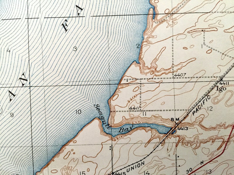 Antique American Falls Idaho 1936 US Geological Survey | Etsy