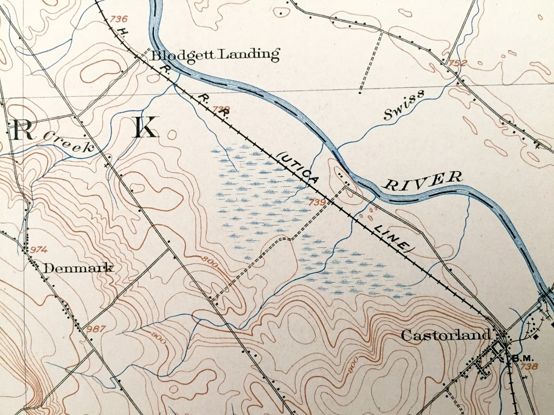 Antique Carthage New York 1904 US Geological Survey Etsy