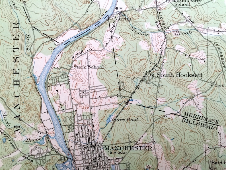 Antique Suncook New Hampshire 1921 US Geological Survey Etsy