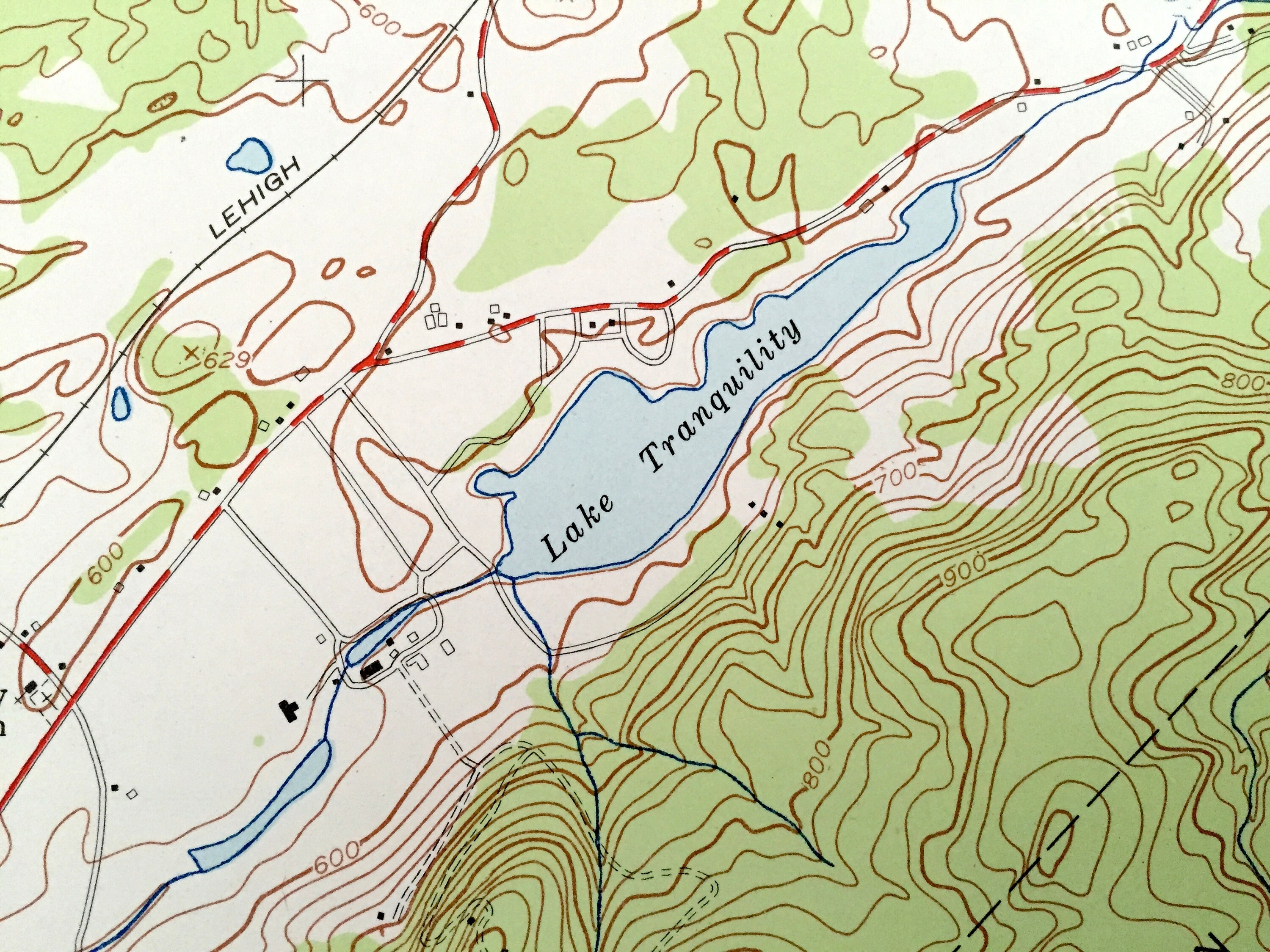 Antique Tranquility New Jersey 1954 US Geological Survey Etsy Australia