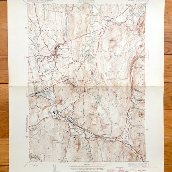 Brimfield Ma Map Art Etsy