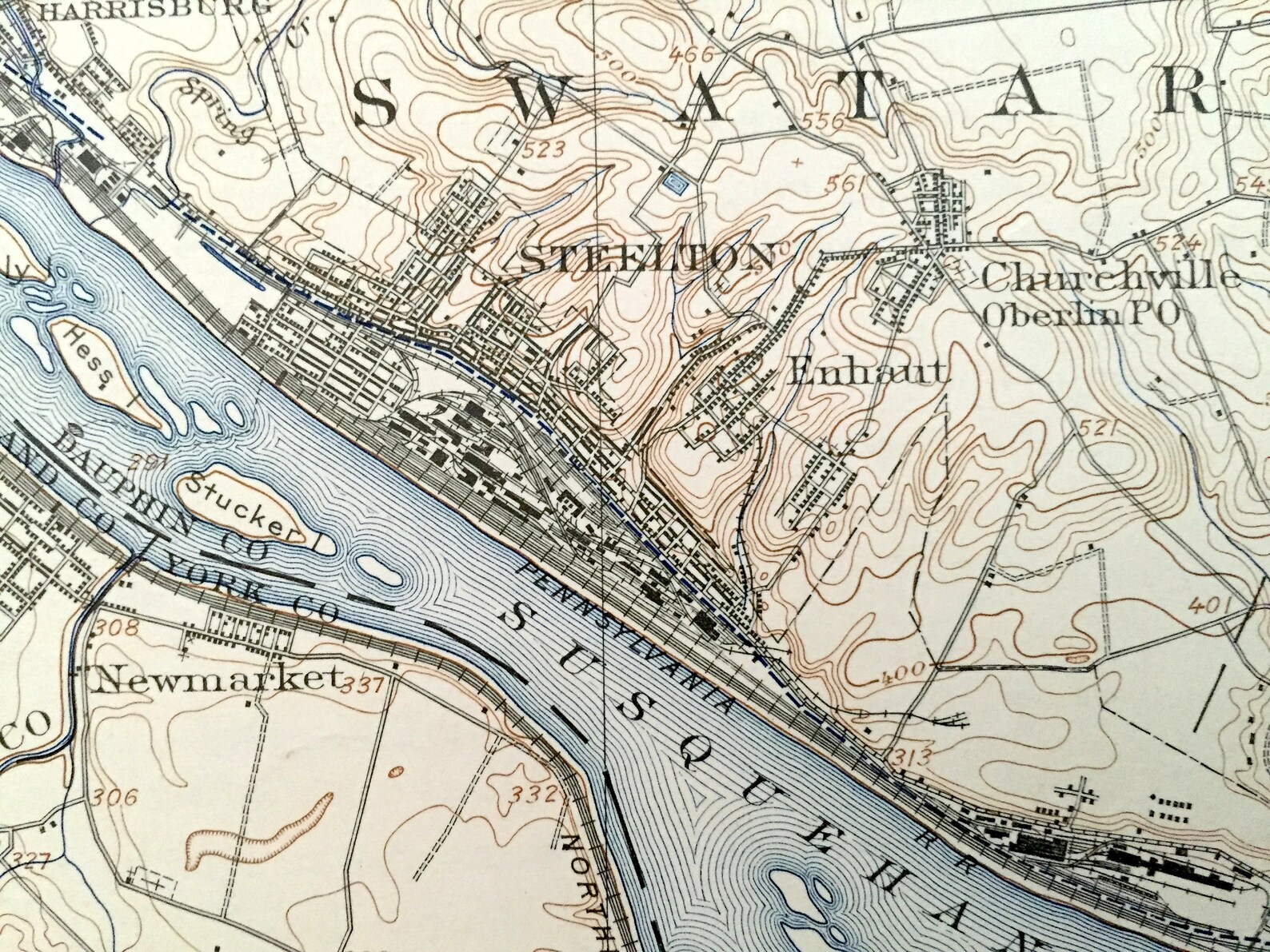 Antique New Cumberland Pennsylvania 1906 US Geological Survey Etsy