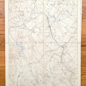 Antique Buxton, Maine 1892 US Geological Survey Topographic Map – Limington, Standish, Waterboro, Dayton, Lymon Bar Mills York Cumberland ME