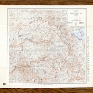 Antiguo Parque Nacional Yosemite, California 1948 Mapa topográfico del Servicio Geológico de EE. UU. – Hetch Hetchy, Stanislaus, Toiyabe, Inyo Forest Valley