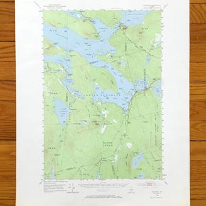 Antike Norcross, Maine 1951 US Geologische Dienst Topographische Karte - Pemadumkoch, Millinocket, Mary-Jo, Ambajejus Lake, Penobscot Piscataquis