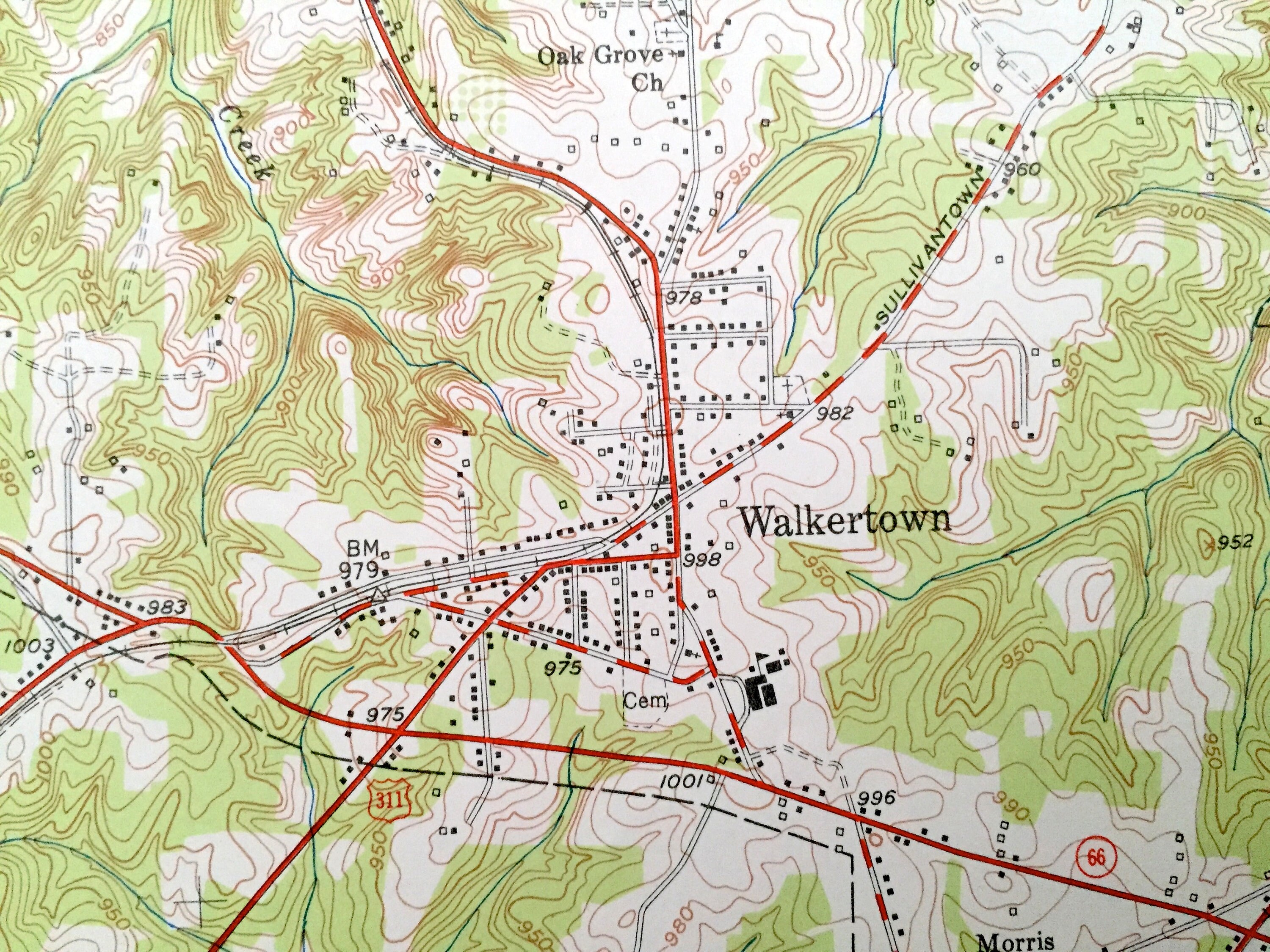 Antique Walkertown North Carolina 1951 US Geological Survey Etsy