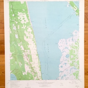 Antique Mims, Florida 1949 US Geological Survey Topografische Kaart – Brevard County, La Grange, Paces Landing, Wiley, Turnbull, Allenhurst, FL