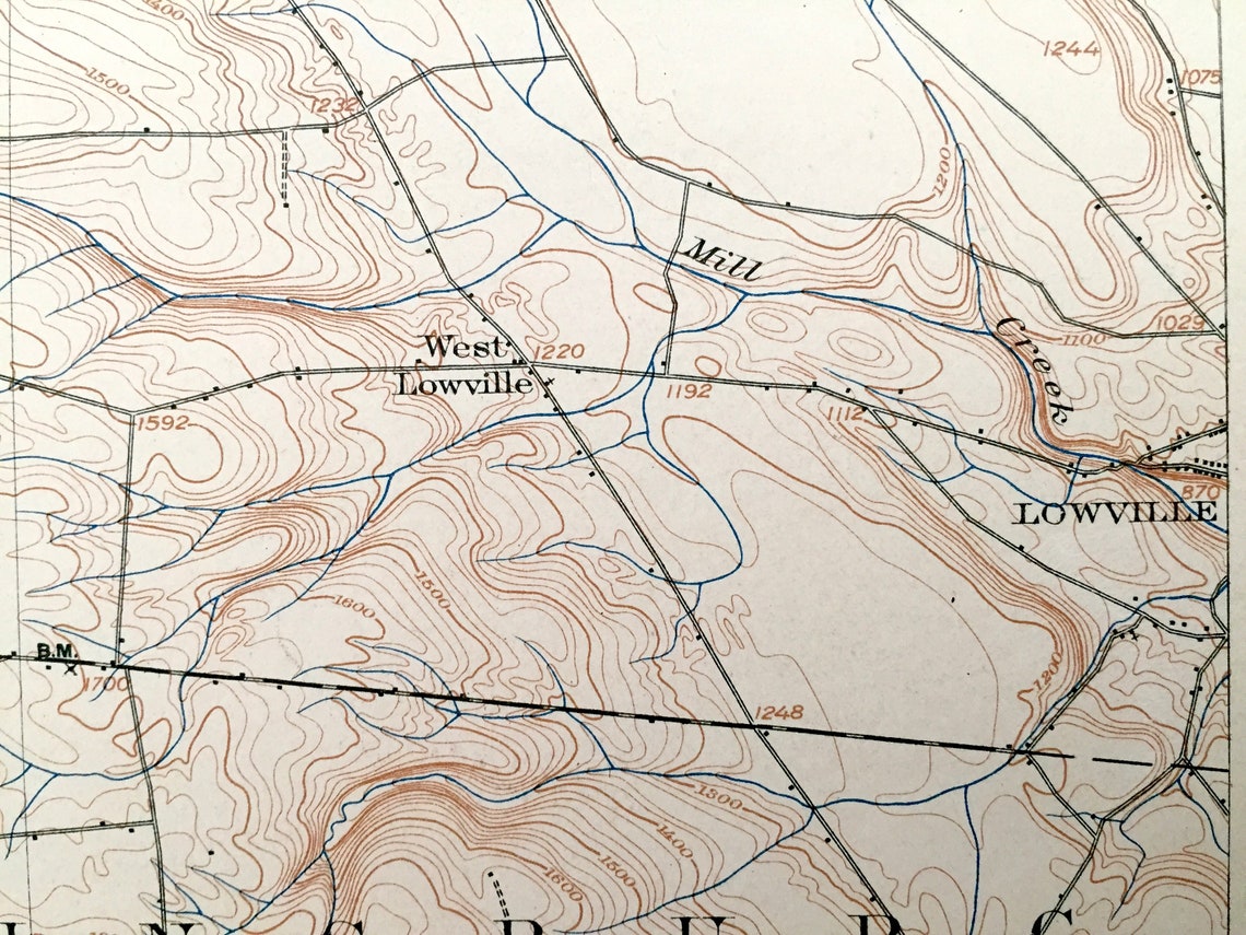 Antique Carthage New York 1904 US Geological Survey Etsy