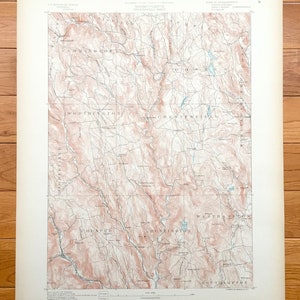 Antike Chesterfield, Massachusetts 1886 US Geological Survey Topographische Karte – Westhampton, Worthington, Goshen Chester Hampshire County MA