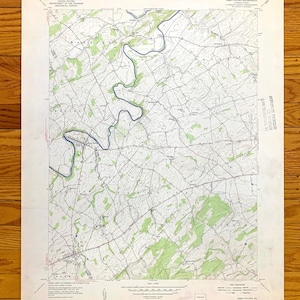 Ancienne carte topographique d'Abbottstown, Pennsylvanie, 1953 US Geological Survey - Berlin-Est, Washington, Douvres, Reading, Hamilton, Paradise PA