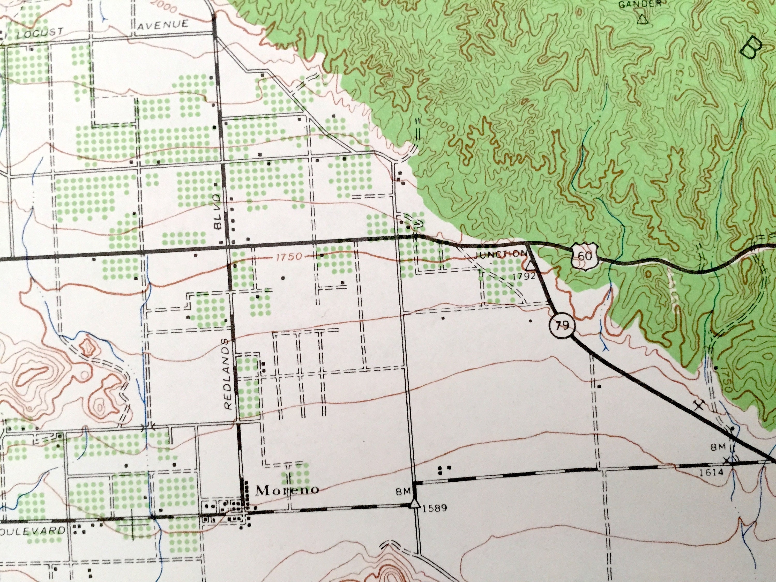 Antique Perris California 1942 US Geological Survey - Etsy UK