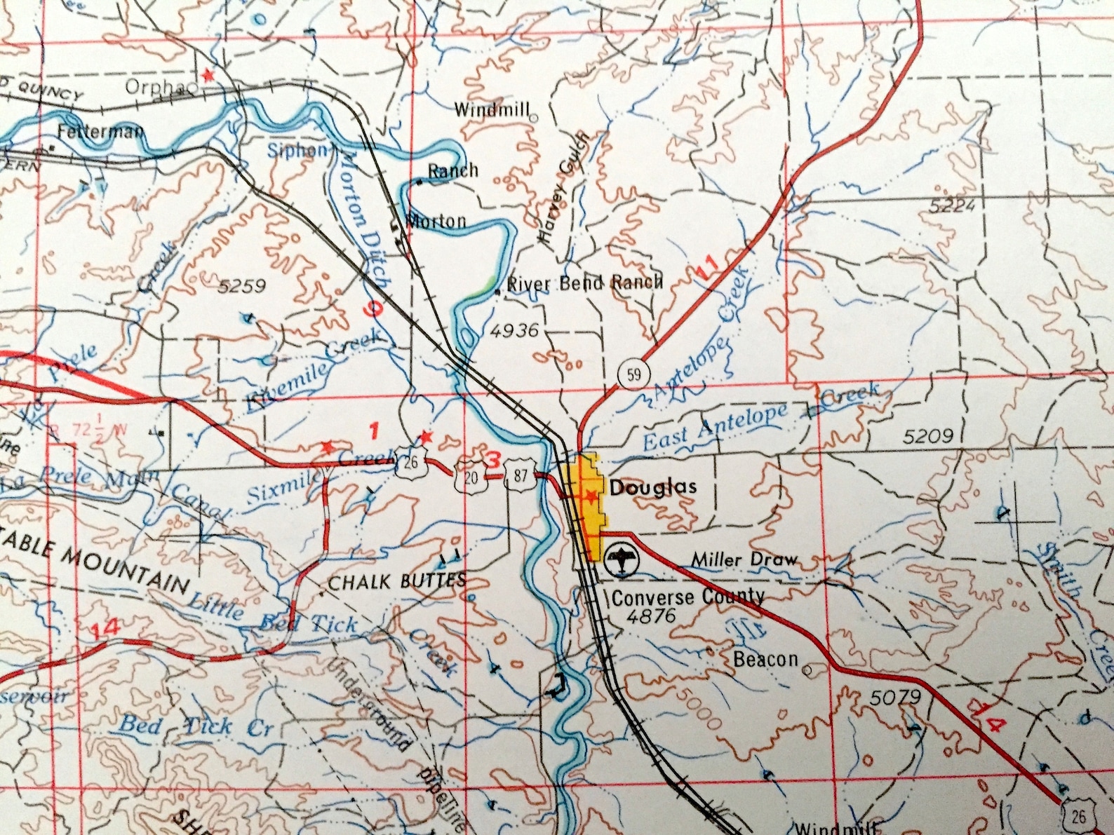 Antique Torrington Wyoming 1954 US Geological Survey Etsy