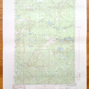 Antique Chabeneau Lake, Michigan 1986 US Geological Survey Topographic Map – Escanaba River State Forest, Ely, Humboldt Little Perch Lake MI