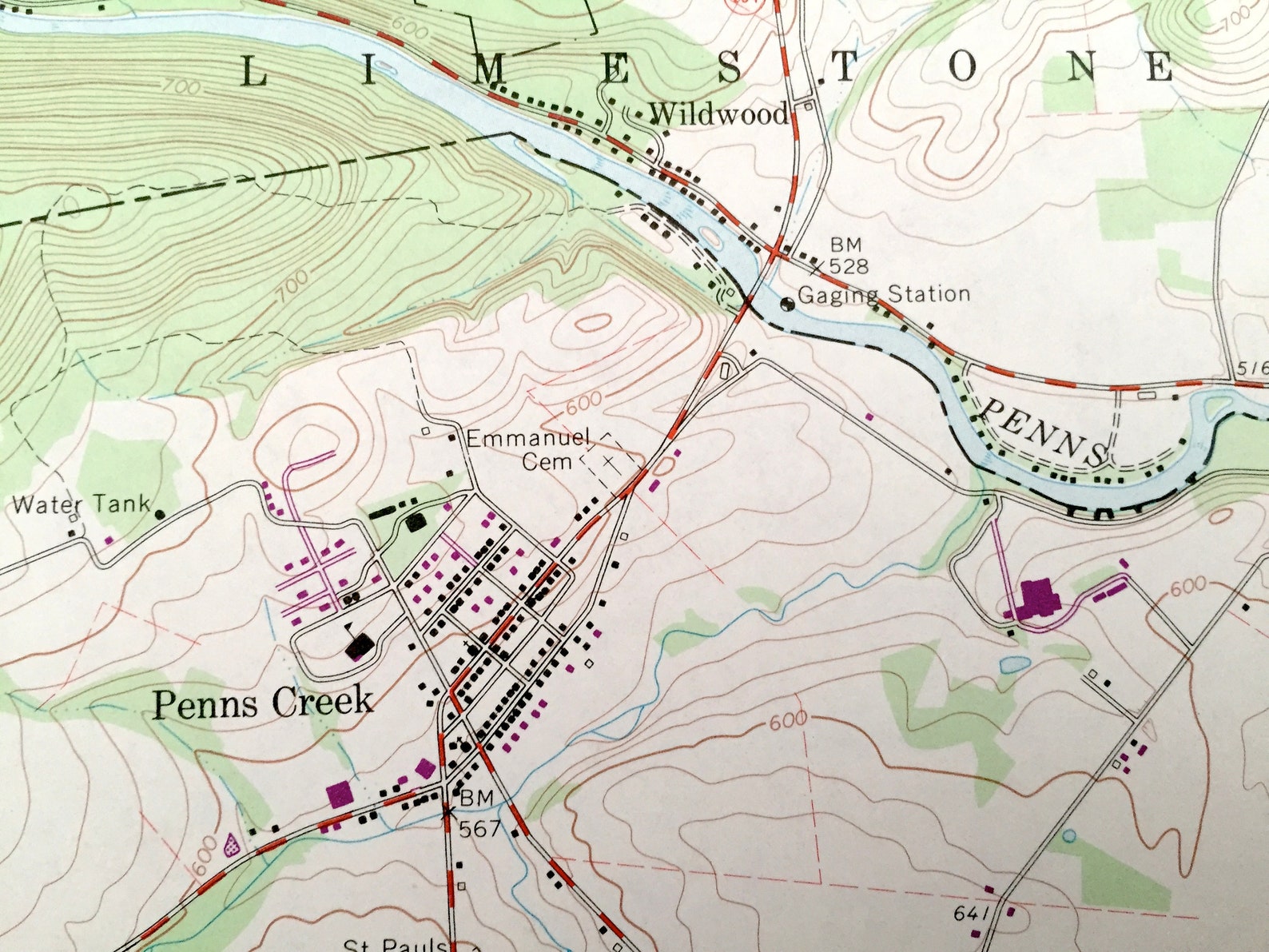 Antique Middleburg Pennsylvania 1965 US Geological Survey Etsy India