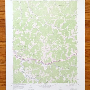 Antike Smithburg, West Virginia 1961 US Geologische Übersicht Topographische Karte - Doddridge County, McClellan, Grant, West Union, New Milton, WV