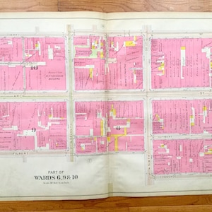 Antike Zentrum Stadt, Philadelphia, Pennsylvania 1908 Elvino V Smith Atlas Karte – Chinatown, Altstadt, Unabhängigkeit, Franklin Square, PA PHL