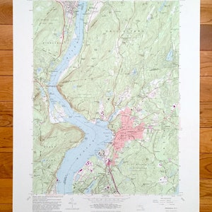 Ancienne carte topographique de Peekskill, New York, 1957 US Geological Survey - Orange, Rockland, Putnam, comté de Westchester, Philipstown, NY