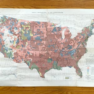 Antike Luftbildkarte der Vereinigten Staaten von Amerika aus dem Jahr 1951 des US Geologischen Dienst — New York, Kalifornien, Colorado, Texas, USA
