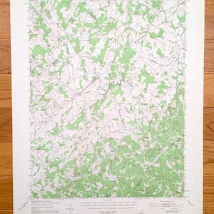 May include: A vintage topographic map of the Catlett, Virginia area. The map is printed on paper and shows the terrain, roads, and waterways of the region. The map is titled "Catlett, VA" and is dated 1963.