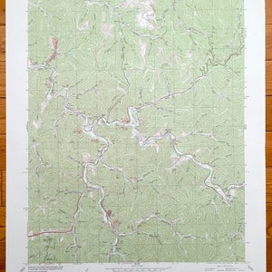 Antike Meta, Kentucky 1992 US Geological Survey topographische Karte – Zebulon, Blackburn Bottom, Waschbär, Pike County, Tipple