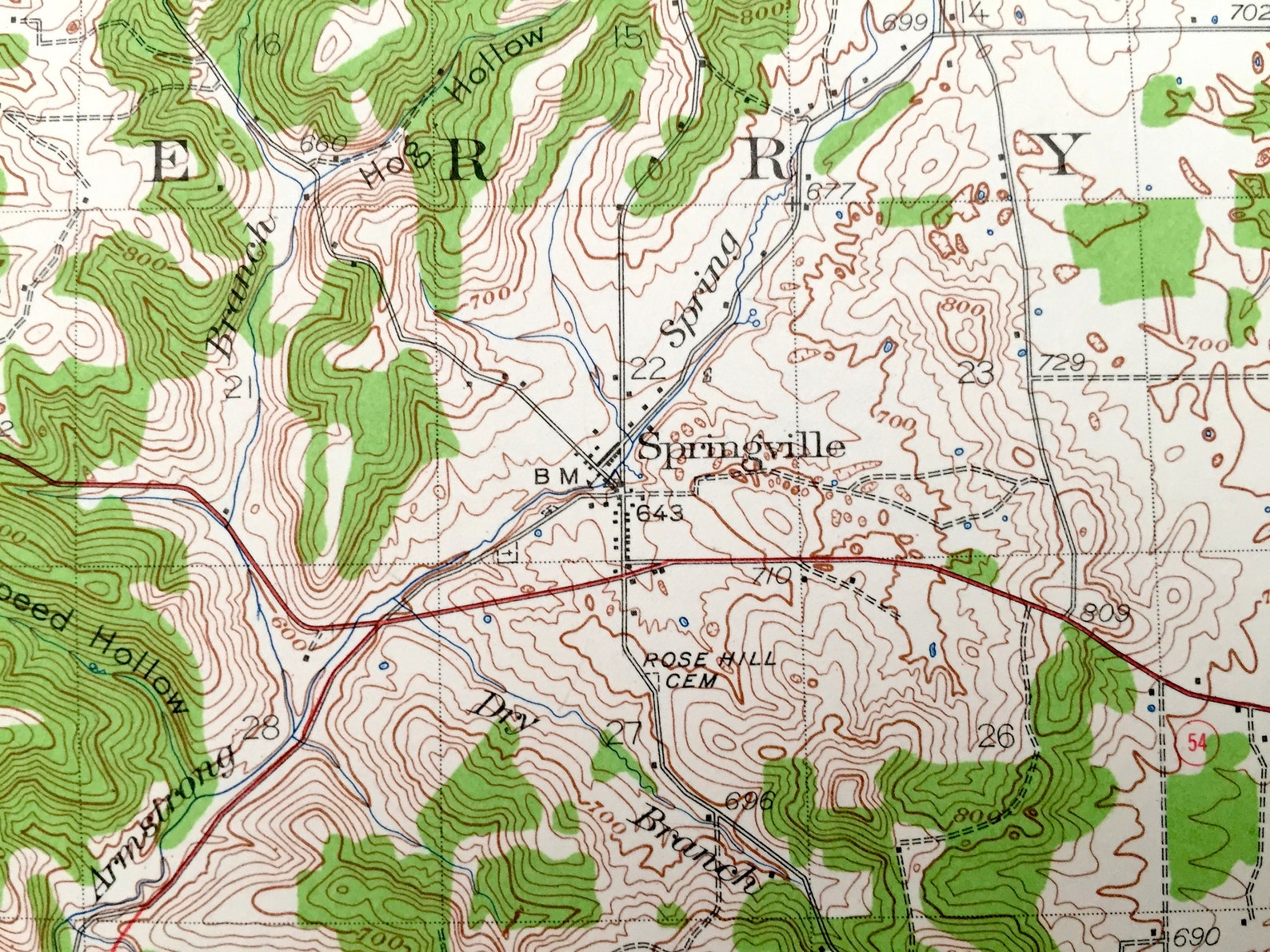 Antique Oolitic Indiana 1935 US Geological Survey Topographic Etsy