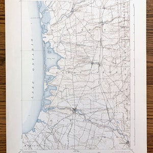 Antique Pulaski, New York 1895 US Geological Survey Topographic Map – Ellisburg, Mannsville, Lacona, Port Ontario, Richland Albion Oswego NY