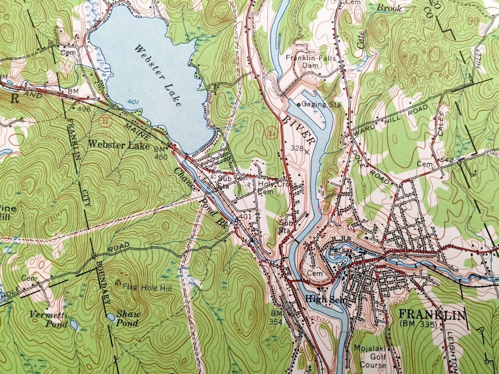 Antique Penacook New Hampshire 1956 US Geological Survey Etsy Canada