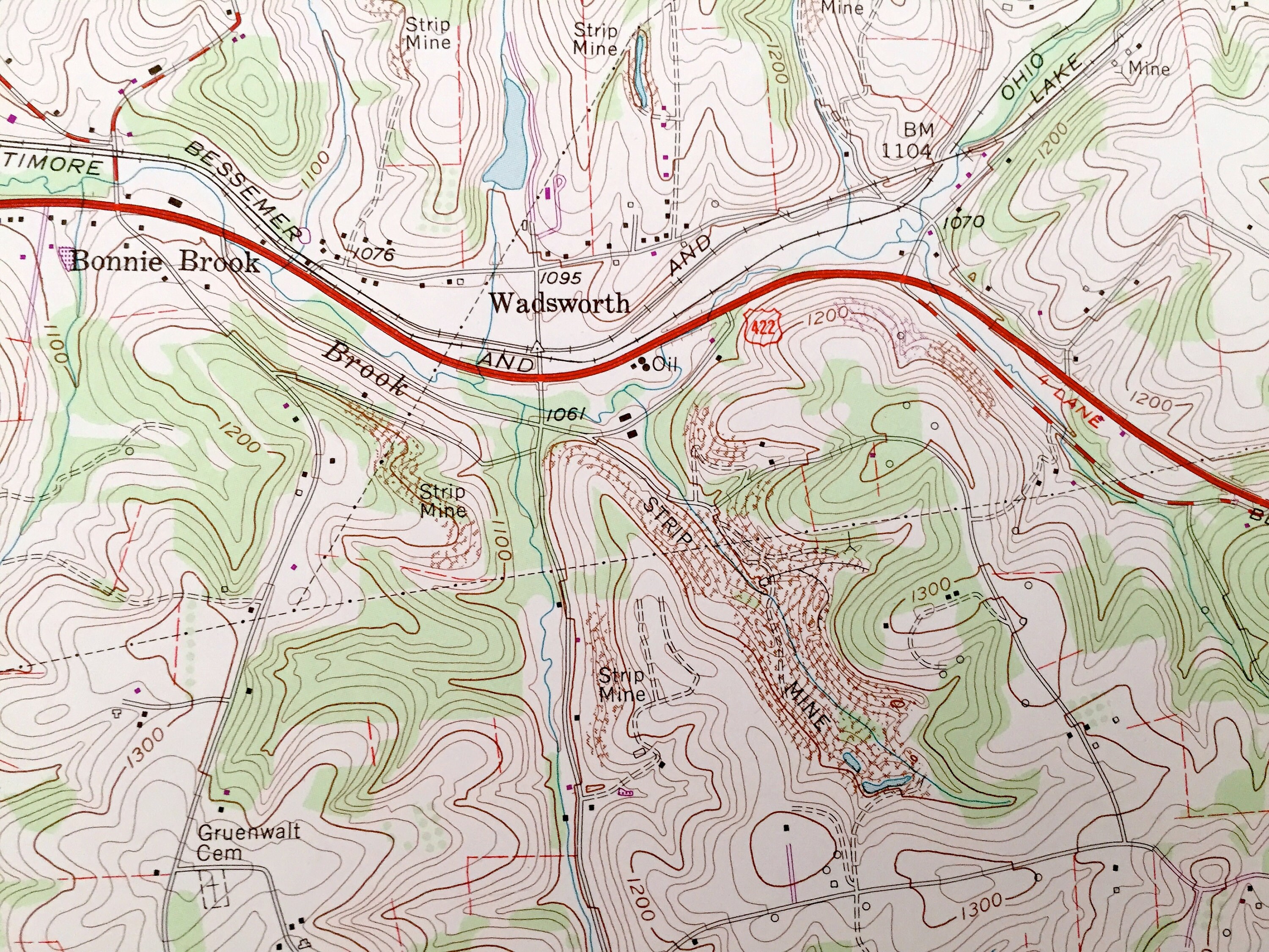 Antique Saxonburg Pennsylvania 1958 US Geological Survey Etsy
