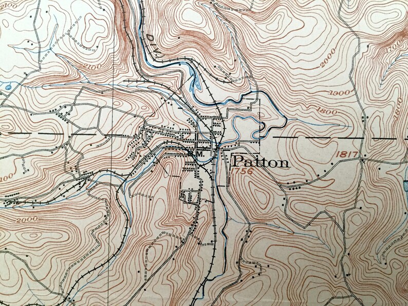 Antique Patton Pennsylvania 1904 US Geological Survey Etsy