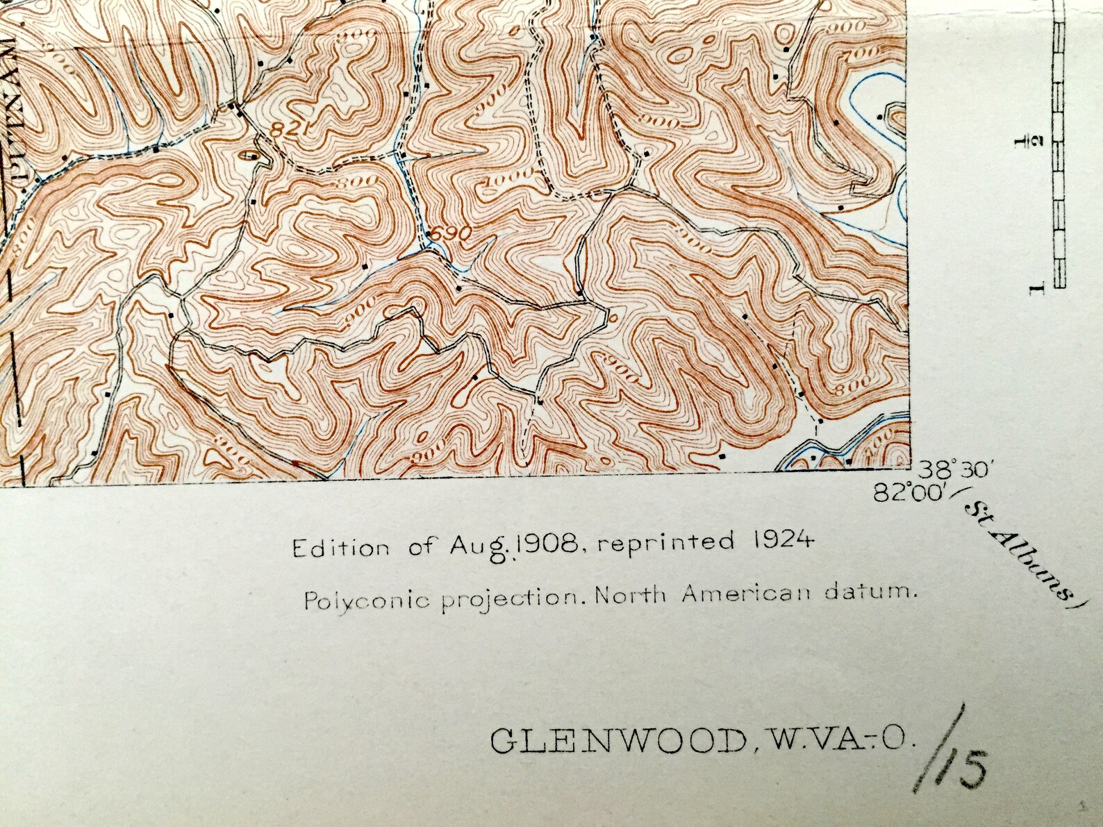 Antique Glenwood West Virginia 1908 US Geological Survey Etsy