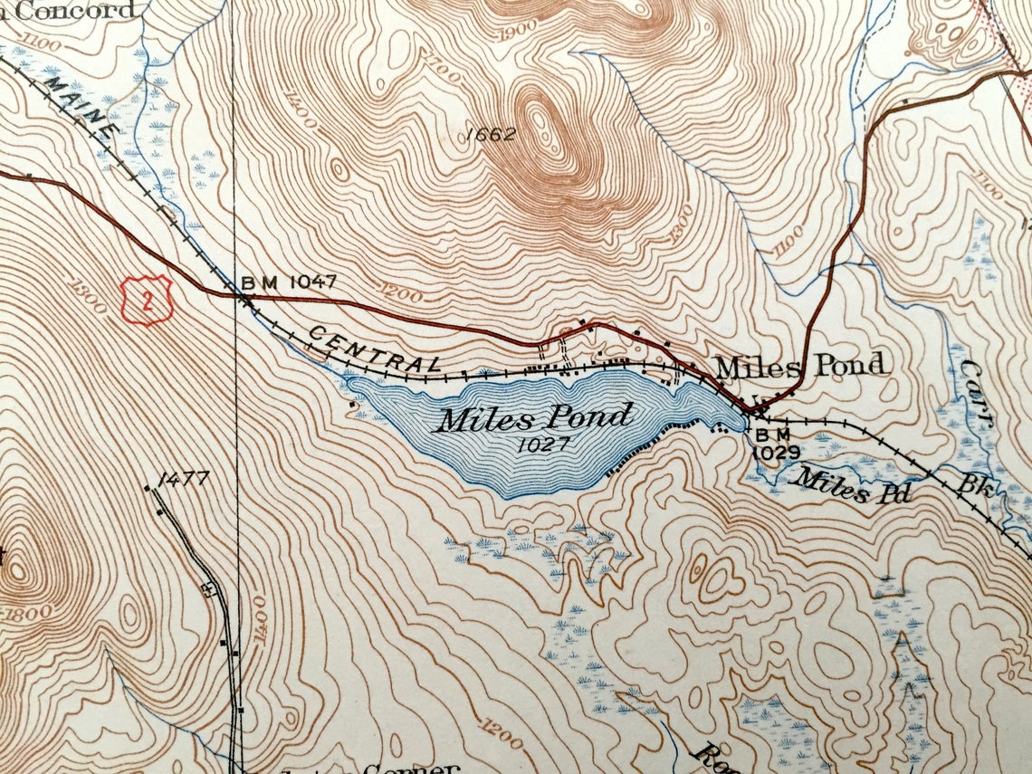 Antique Littleton New Hampshire 1935 US Geological Survey Etsy