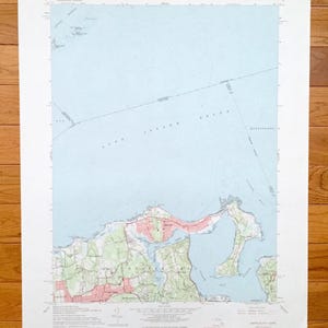 Antique Bayville, New York 1967 US Geological Survey Topographic Map – Westchester, Nassau, Suffolk County, Rye, NY, Fairfield County, CT