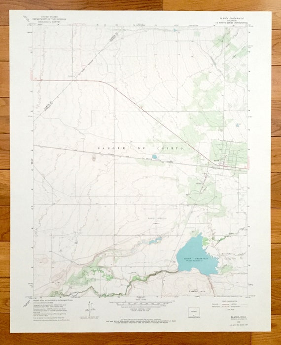 Antique Blanca Colorado 1965 US Geological Survey Topographic Etsy