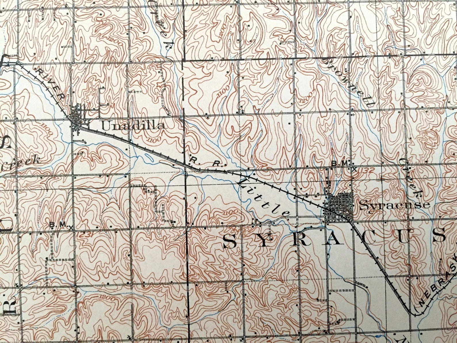 Antique Weeping Water Nebraska 1903 US Geological Survey Etsy