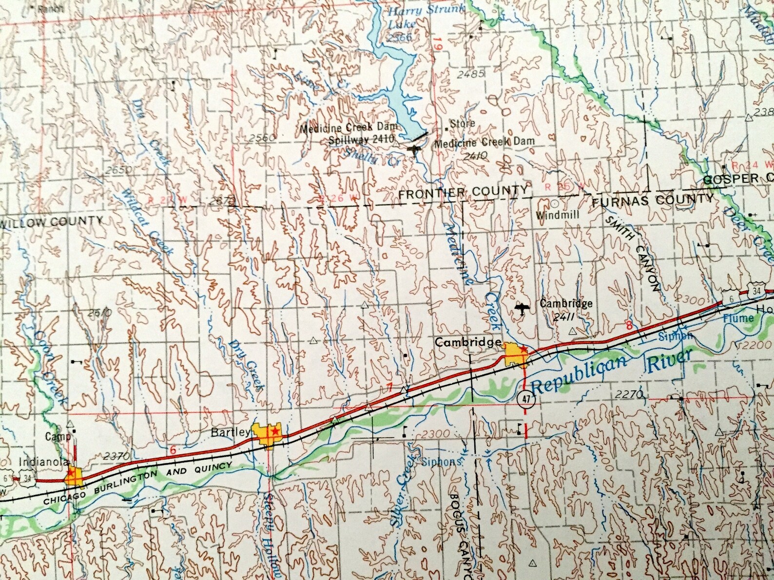 Antique McCook Nebraska 1954 US Geological Survey Topographic Etsy