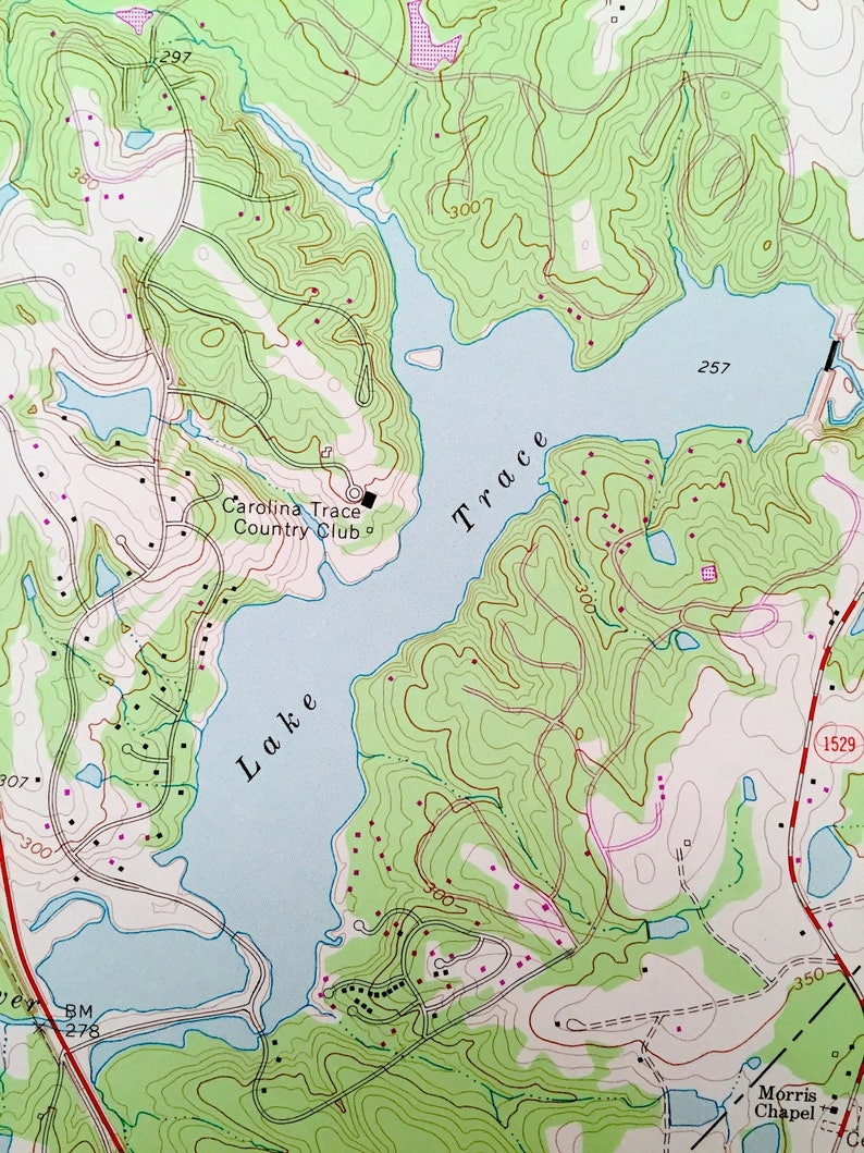 Antique Broadway North Carolina 1977 US Geological Survey Etsy
